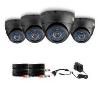 4 Pack of 600TVL Vandal Proof Indoor/Outdoor Sony CCD Dome Security Camera Kit with 80ft IR Night Vision